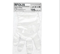 Перчатки полиэтиленовые одноразовые Reis (100 шт/уп) прозрачный