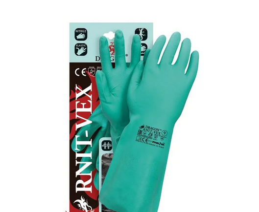 Перчатки защитные из из нитрилового каучука Reis (RNIT-VEX) зеленый L - фото 1 - id-p1306324649