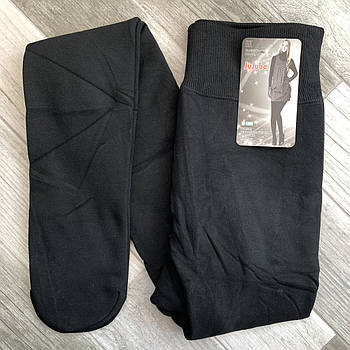 Колготки жіночі бавовна на хутрі Jujube, розмір 2XL-6XL, чорні, 588++