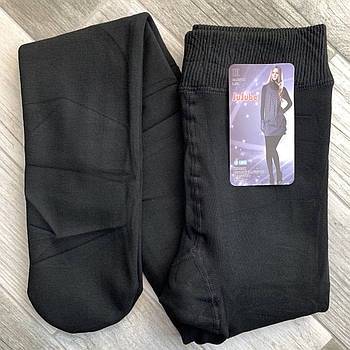 Колготки жіночі бавовна на хутрі Jujube, розмір L-XL, чорні, 588