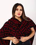 Шарф палантин жіночий двосторонній Fendi Туреччина 3 кольори, фото 4