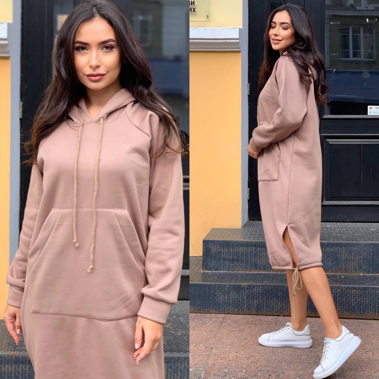 Тепле плаття з капюшоном sale