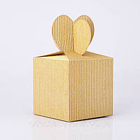 Упаковка для чашок (дизайнерський картон) гліттер смужка золото