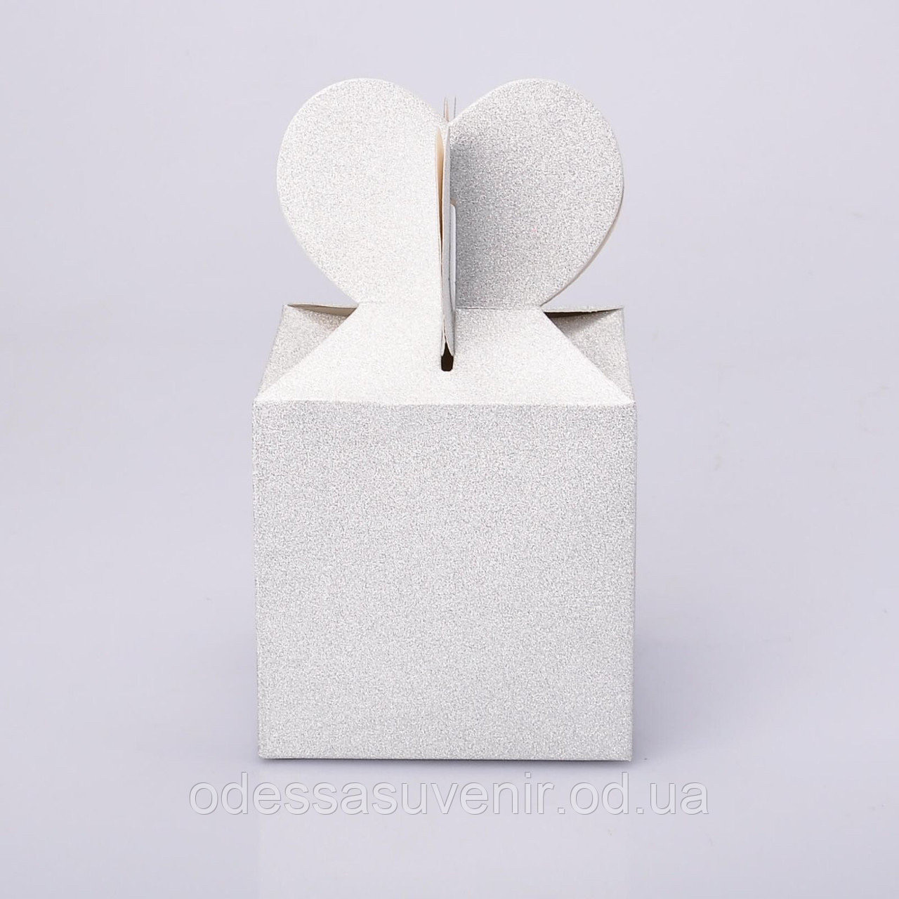 Упаковка для чашок (дизайнерський картон) гліттер срібло
