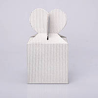 Упаковка для чашки (картон дизайнерский) глиттер полоска серебро