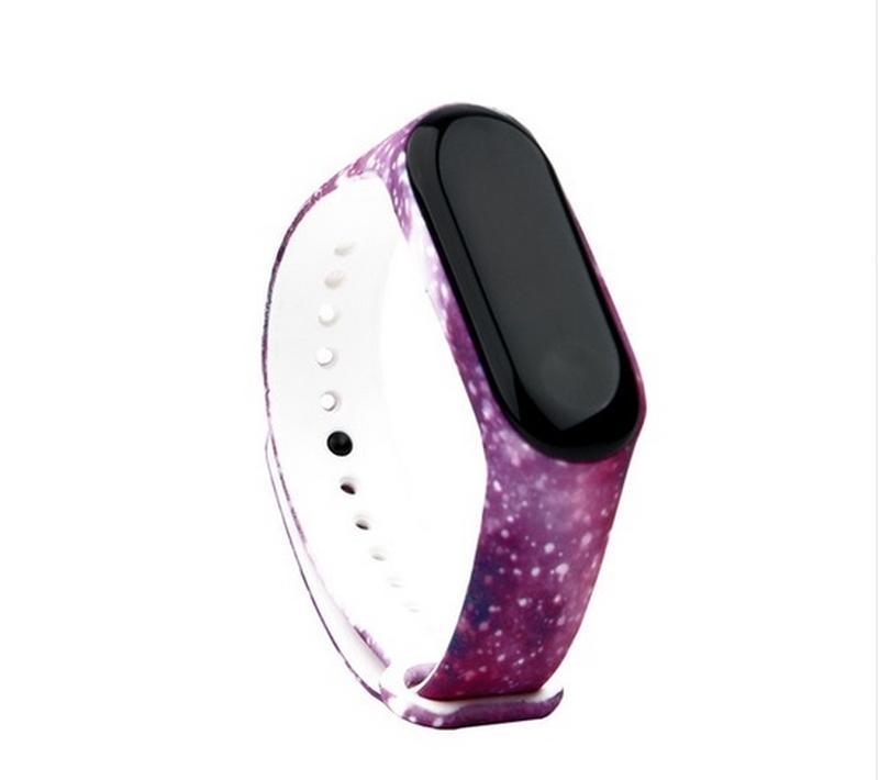 Ремінець силіконовий Print Silicone для Xiaomi Mi Band 3/4 (31) Pink рожевий, фото 1