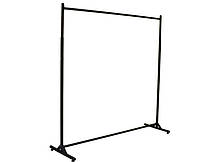 Мобільна підлогова стійка-віало ширина 200 см Висота регулюється до 186 см для продажу одягу на колесах