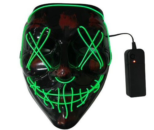 Неонова маска Purge Mask Судна ніч ABC зелений, фото 1