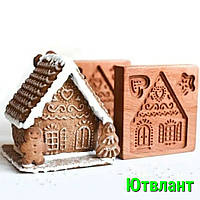 Набор деревянный форм Пряничный домик расписной, Форма для пряничного домика с дерева