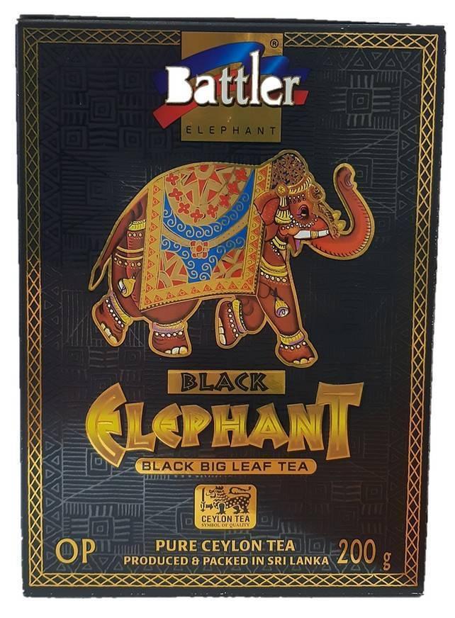 Чорний цейлонський крупнолистовий чай Battler Чорний Слон 200 грам, фото 1