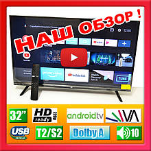 Телевізор Xiaomi Mi TV P1 32" L32M6-6AEU (Android TV 9, HD 768px, ДУ Bluetooth, безрамковий, DTS-HD)