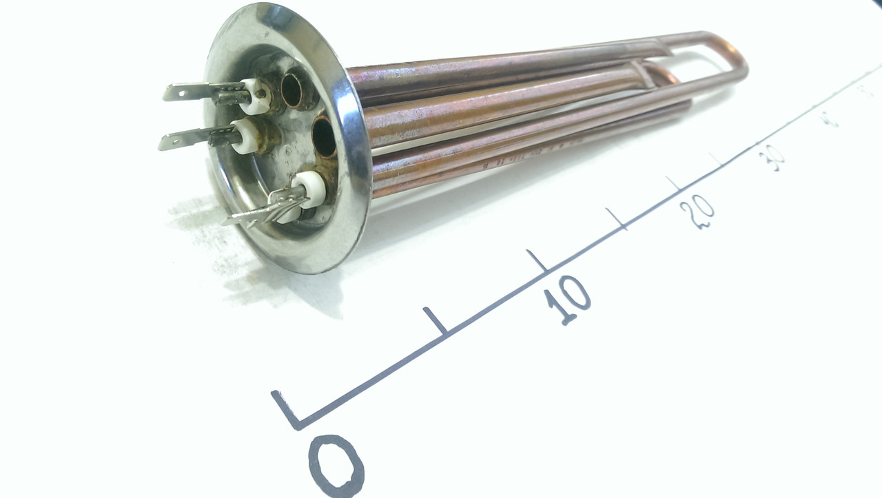 ТЭН для бойлера 2000w на фланце Ø63 с местом под анод м4 медный Balcik (Турция) Zipexpert, фото 1