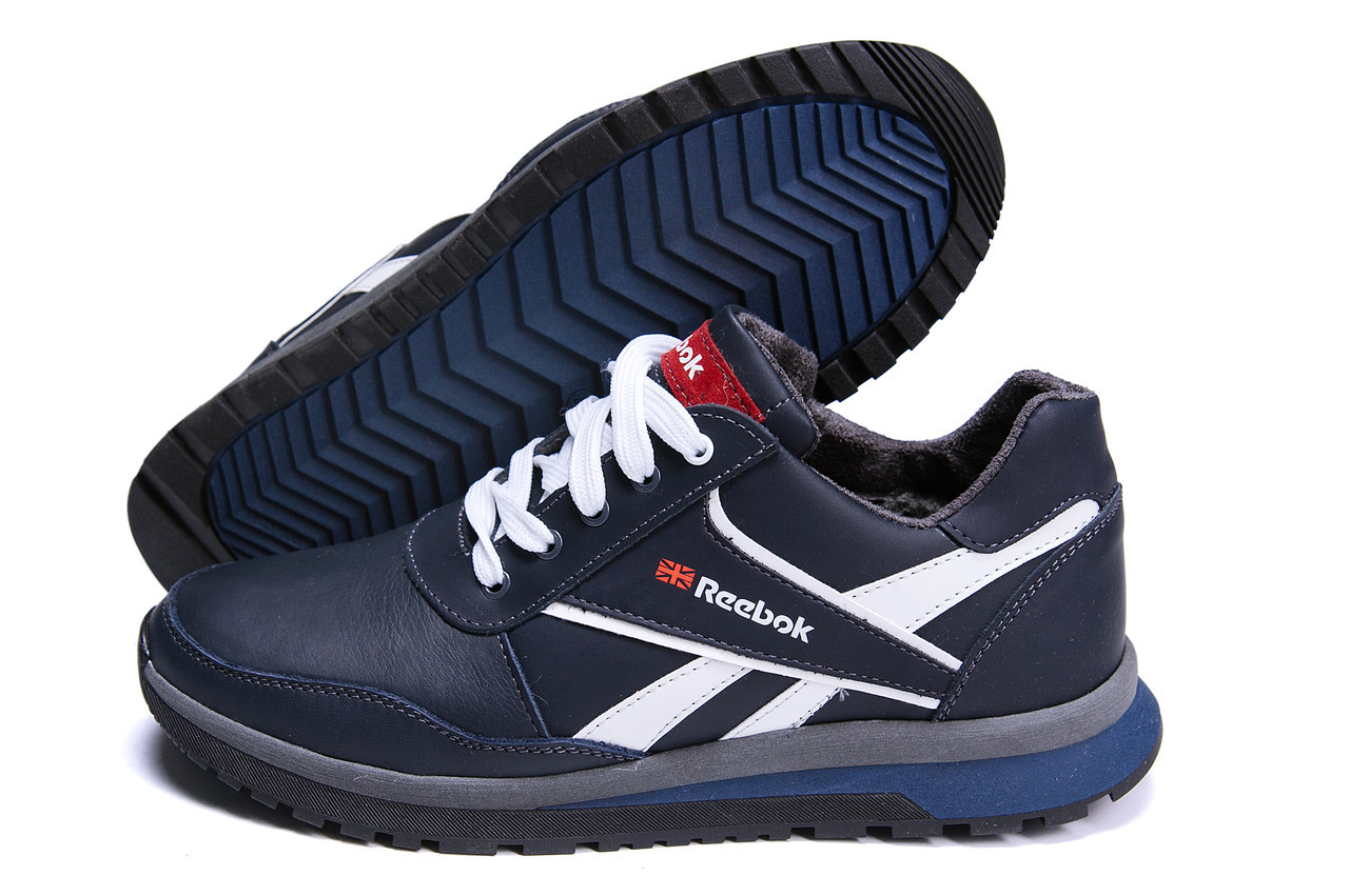 Чоловічі зимові шкіряні кросівки Anser Reebok Blue , сині
