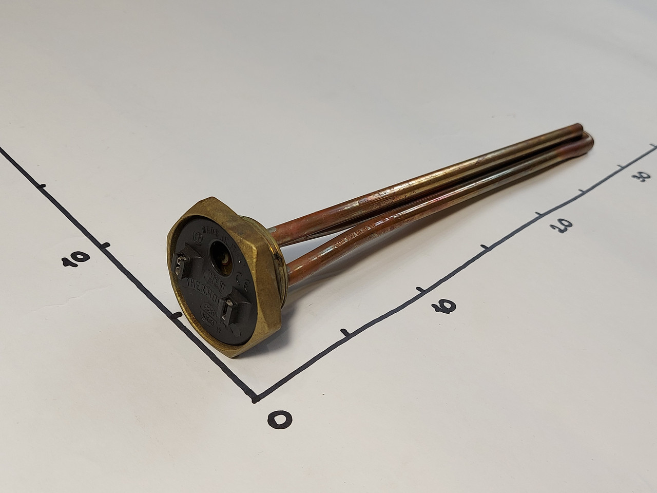 ТЭН для батареи 1000w с левой резьбой 1¼" Thermowatt (Италия) Zipexpert, фото 1