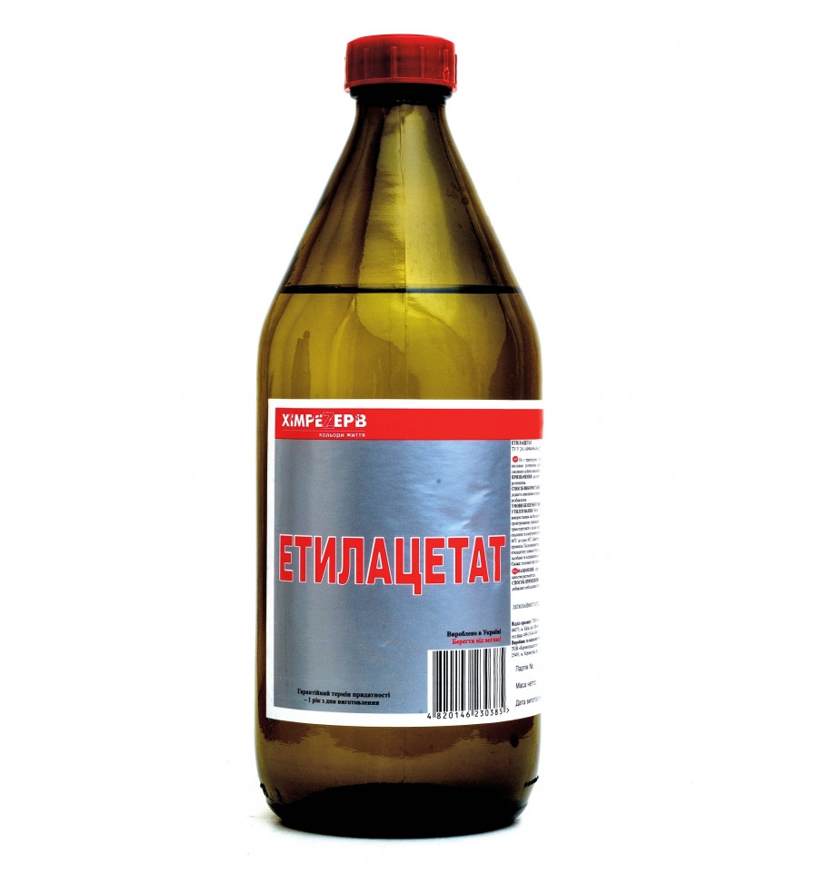 Етилацетат (марка А) ТМ Хімрезерв (0,5л) Від упаковки