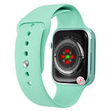 Смарт годинник Фітнес браслет Smart Watch N76 Бездротовий зарядний пристрійпульсометр тонометр блакитний + Подарунок, фото 7