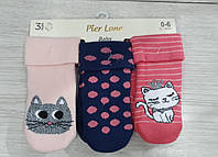 Махровые носки для новорожденных TM Pier Lone р.0-6 мес.