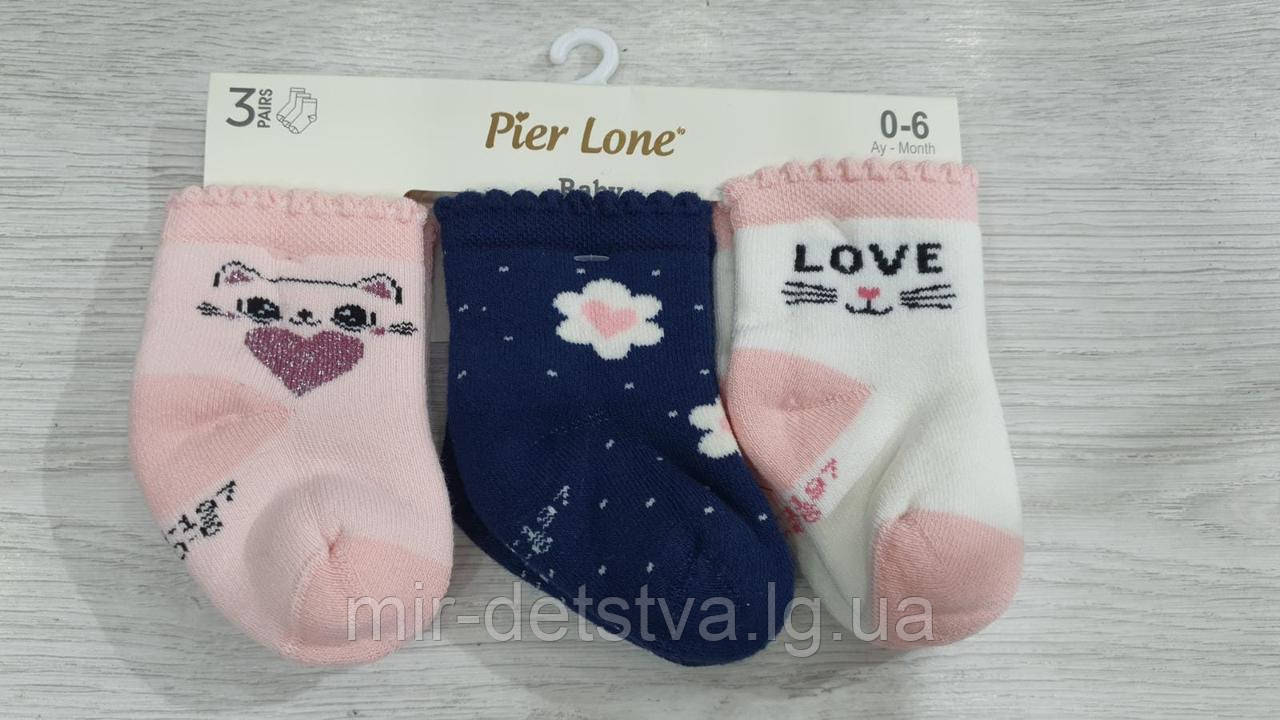 Махрові шкарпетки для новонароджених TM Pier Lone р.0-6 міс.