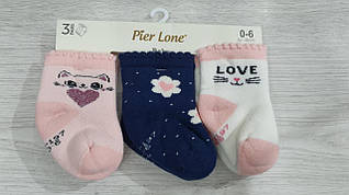 Махрові шкарпетки для новонароджених TM Pier Lone р.0-6 міс.