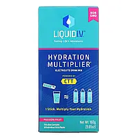 Liquid I.V., Hydration Multiplier, смесь для приготовления напитков с электролитами, маракуйя, 10 отдельных