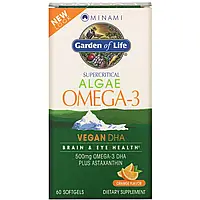 Minami Nutrition, Algae Omega-3, апельсиновый вкус, 60 мягких таблеток Днепр