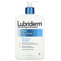 Lubriderm, Daily Moisture Lotion, Normal to Dry Skin, 16 fl oz (473 ml) Київ