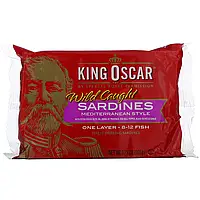 King Oscar, Wild Caught, Sardines Mediterranean Style, 3.75 oz ( 106 g) Днепр