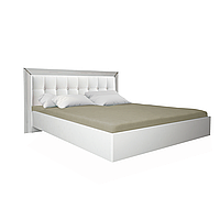 Кровать с мягкой спинкой Миро-Марк Bella Глянец Белый 160x200 см без каркаса