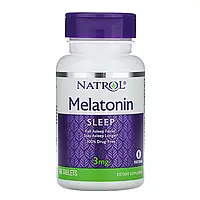 Natrol, Melatonin (Мелатонін), 3 мг, 60 таблеток Київ