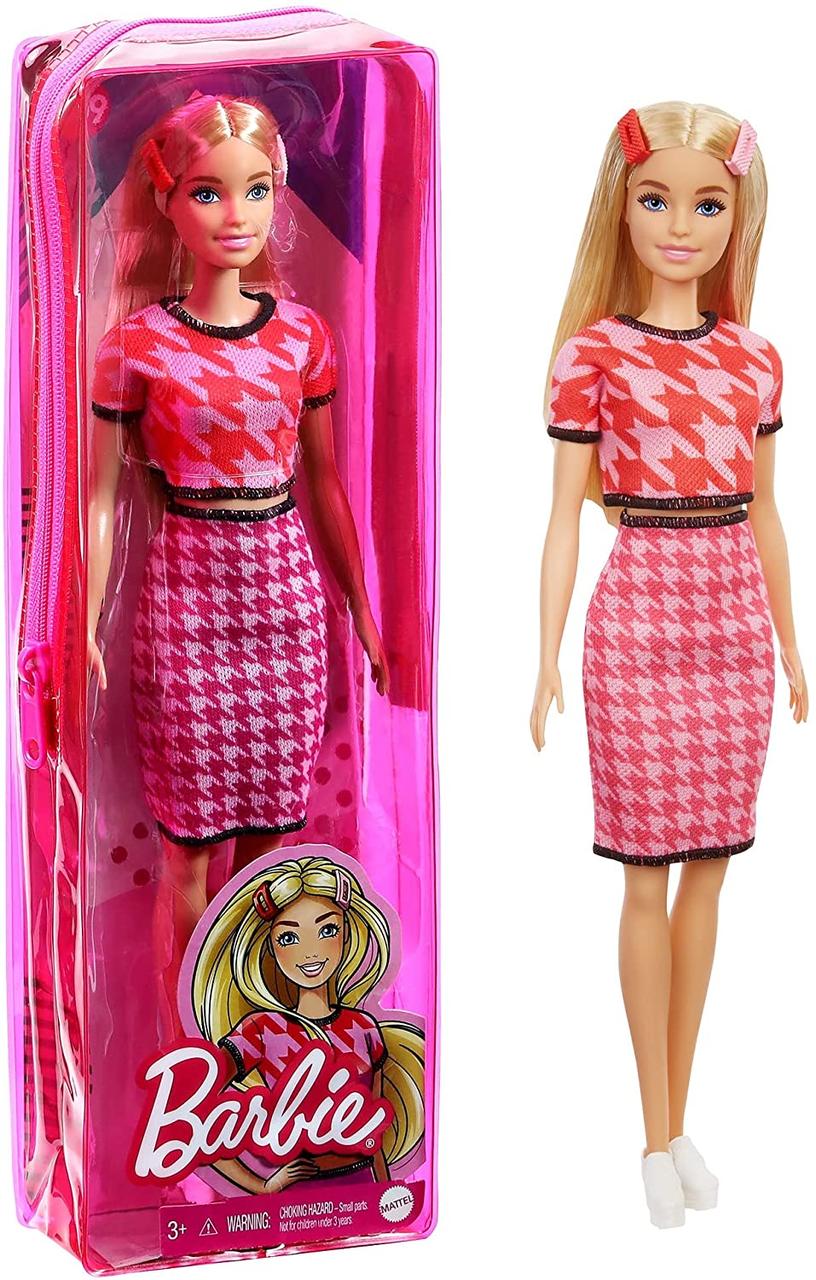 Лялька Барбі Модниця в рожевій спідниці Barbie Fashionistas GRB59