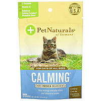 Pet Naturals of Vermont, успокаивающие таблетки для кошек, 30 жевательных таблеток, 45 г (1,59 унции) в в