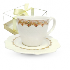Чашка з блюдцем Анжелика (чашка – 220мл, блюдце – 14,5см) 2320-5