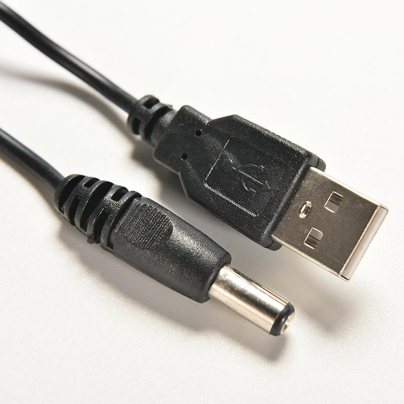 Кабель-перехідник USB - 5,5x2,1 мм 2А, з роз'ємом, кабель-перевідник для зарядки