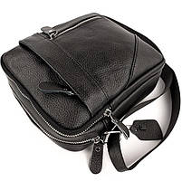 Класична чоловіча шкіряна сумка через плече Tiding Bag M38-1031A чорна, фото 8