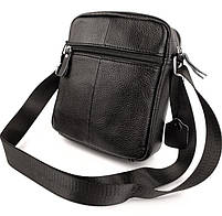 Класична чоловіча шкіряна сумка через плече Tiding Bag M38-1031A чорна, фото 6