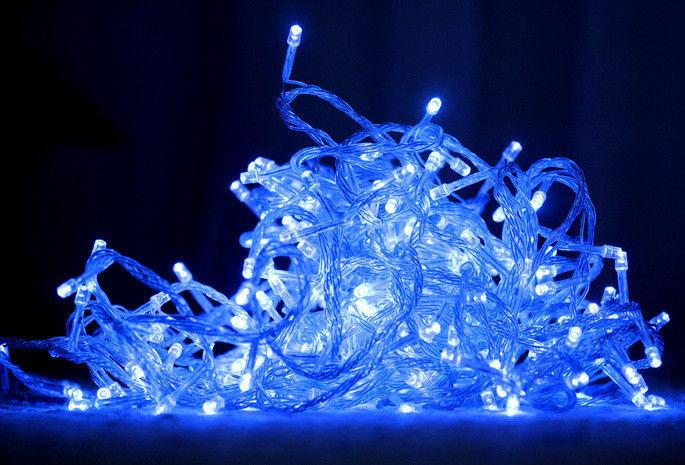 Світлодіодна гірлянда синя 300 Led-лампочок 13 метрів Білий кабель новорічна гірлянда | гірлянда (ST)