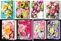Пакеты подарочные бумажные ламинированные (цветы) супер гигант. 31,5*39,5*9 cm