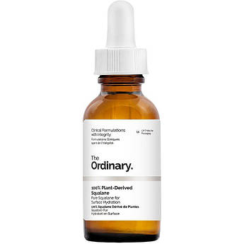 Сквалановое масло для сухої та подразненої шкіри The Ordinary 100% Plant-Derived Squalane Oil 30 мл