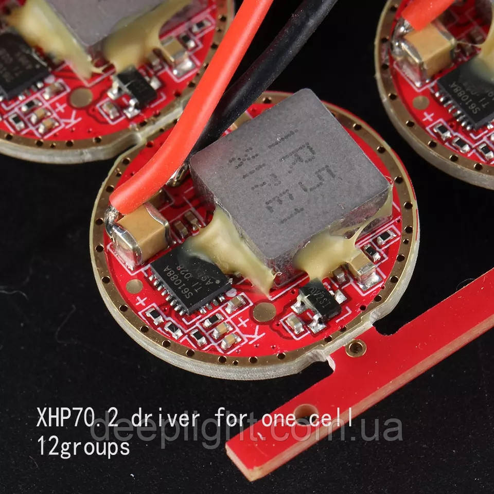 Драйвер LED 12 груп 5.0А XHP70.2 22 мм 3-4.2В термоконтроль Nitecore, фото 1