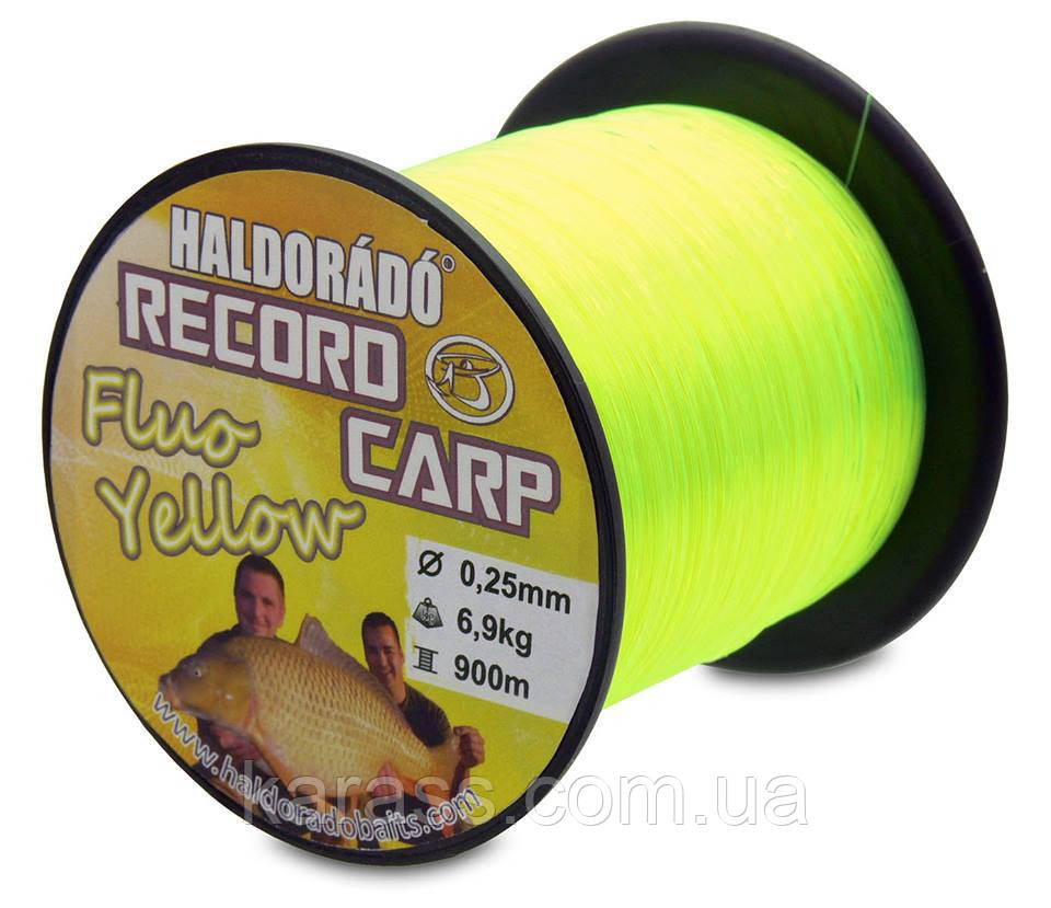 Леска HALDORÁDÓ RECORD CARP FLUO YELLOW 0,22 MM / 900 M