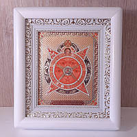 Икона Всевидящее Око Божие, лик 10х12 см, в белом деревянном киоте