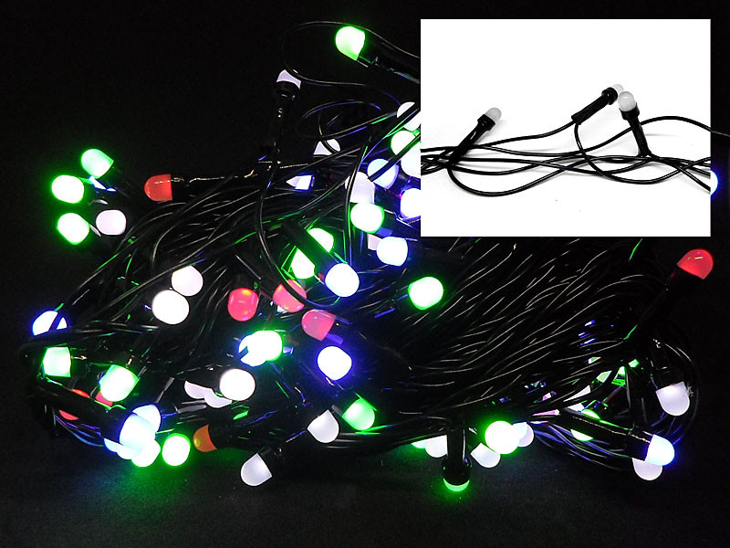 Гірлянда чорний провід кругла матова лампа 200LED (мікс) LED200M-10 50шт 8333