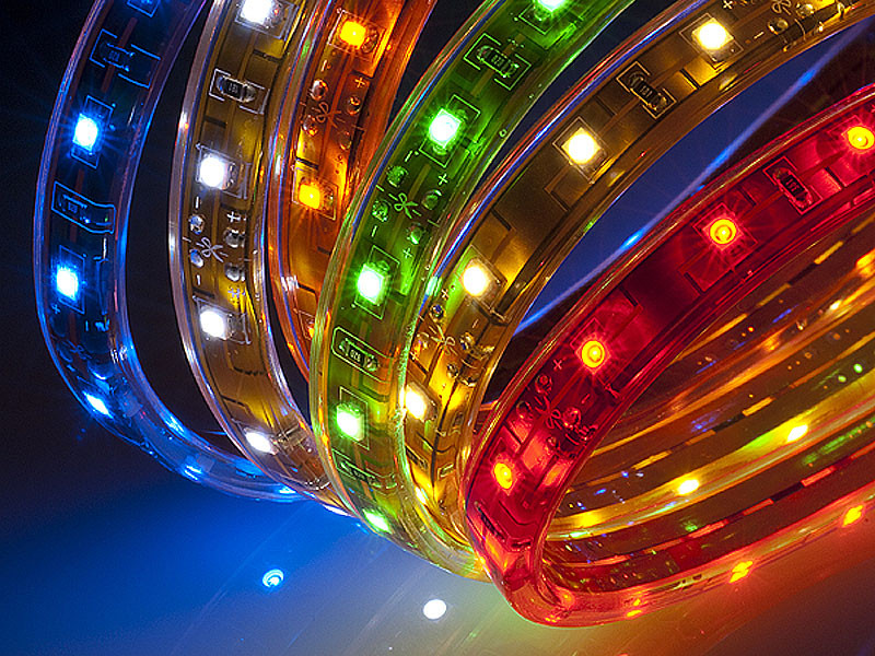 Світлодіодна стрічка 5050 220В 10м (мікс) 220V-5050-10M-RGB 10шт 8264