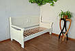 Прямий дерев'яний диван для вітальні "Орфей Преміум" із масиву дерева вільха в стилі прованс, фото 4