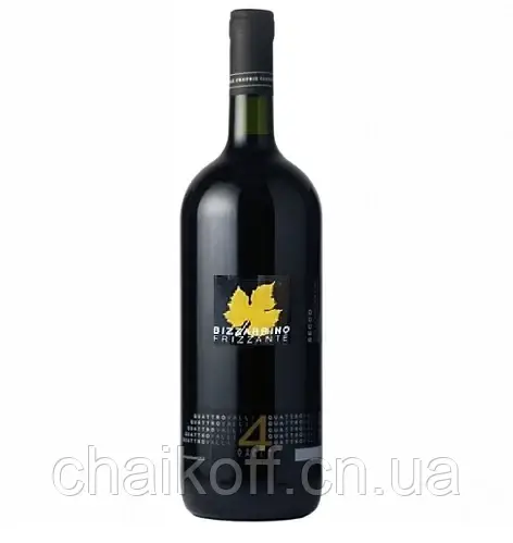Вино сухе ігристе червоне Bizzarrino Frizzante Quattro Valli 1500 мл (Італія)