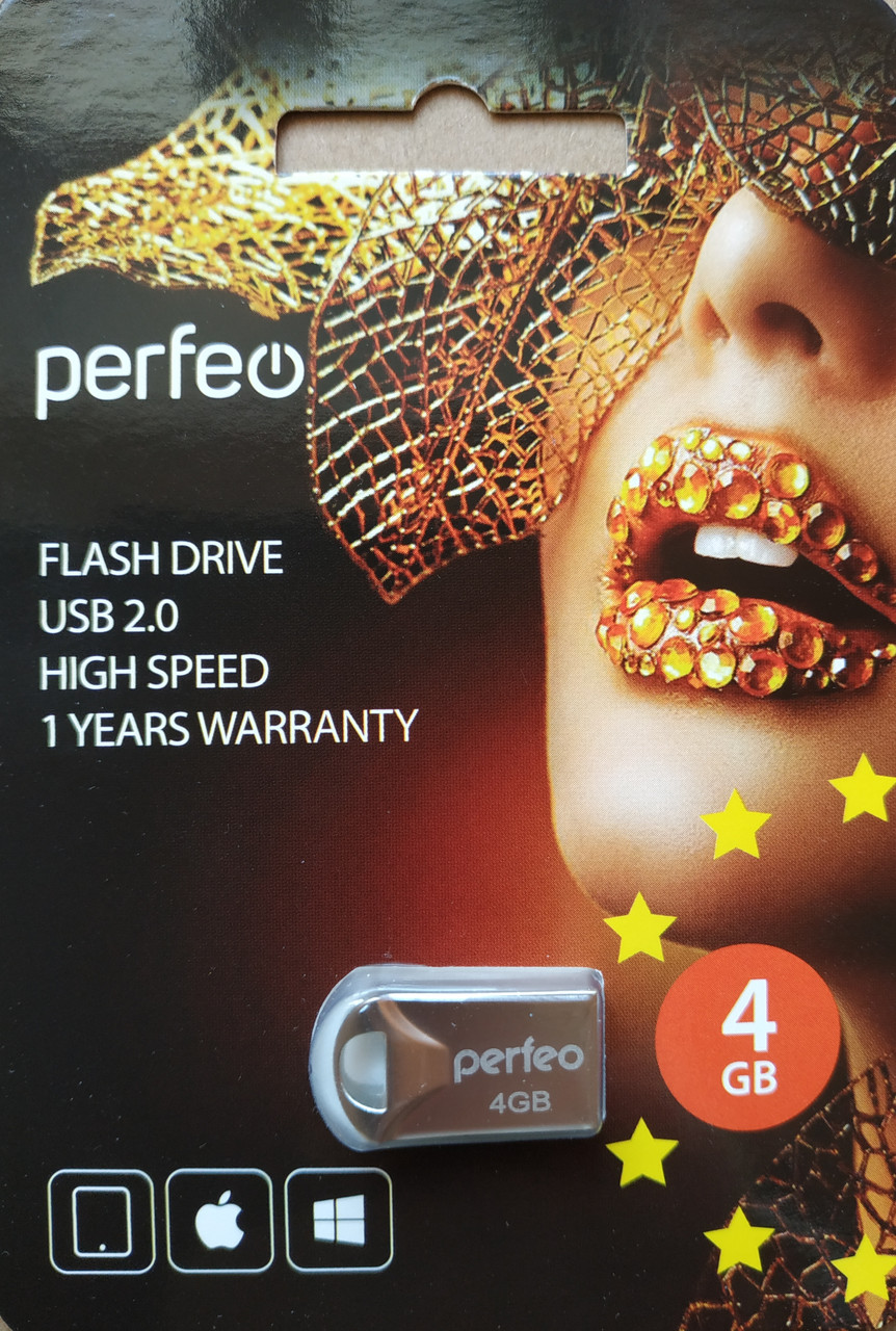 Флеш накопичувач Perfeo E01 4GB Metal Series, фото 1