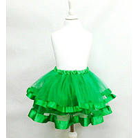 Фатиновая юбка-пачка двухслойная зеленая