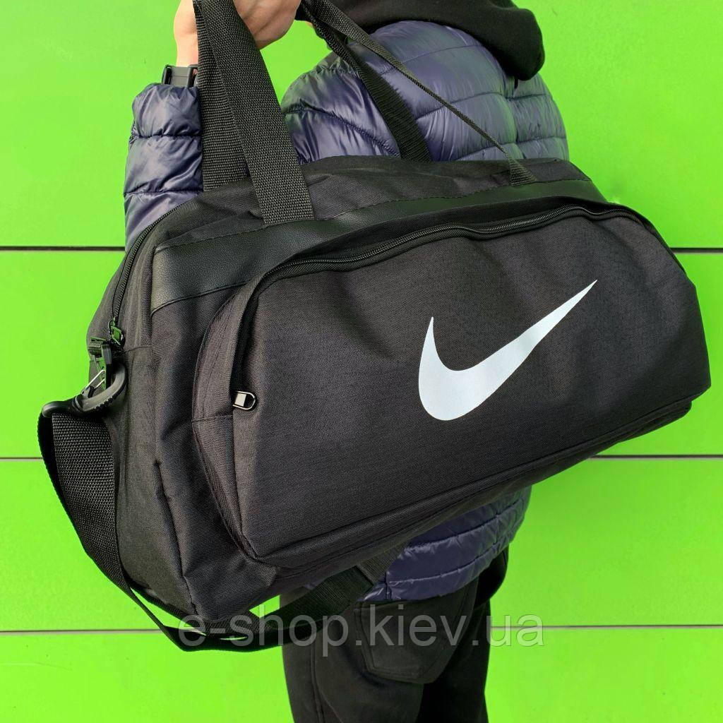 Спортивна сумка Nike Чорна для тренувань чоловіча Дорожні сумки Найк ...