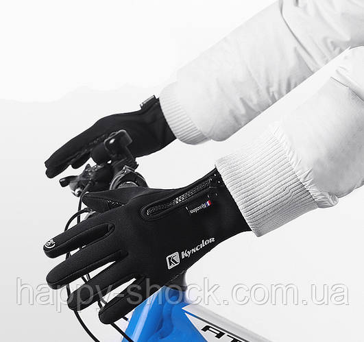 Велосипедные перчатки Kyncilor L осень-зима черные (ID#1502378178 ...
