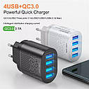 Швидке заряджання USLION Qualcomm QC 3.0 48 Вт 4 USB, фото 5